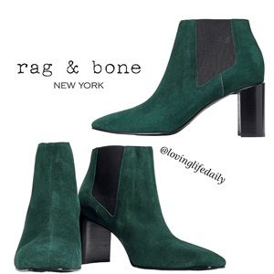NWT $495 Rag & Bone Aslen Suede Leather Anke Boots